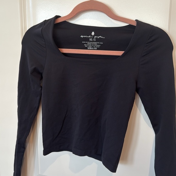 new SPIRITUAL GANGSTER Shayla Seamless Spandex Long Sleeve Crop - Picture 4 of 7